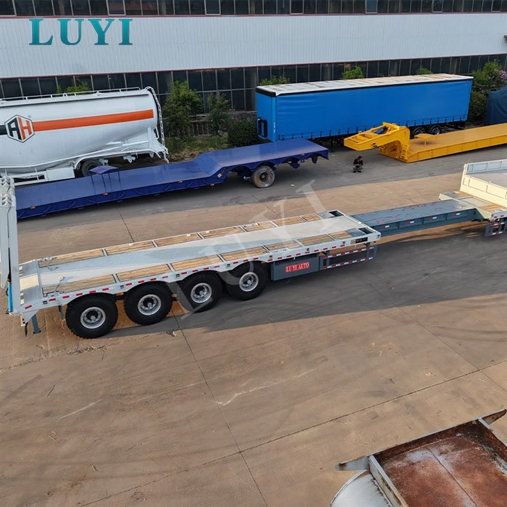 4‑Axle RGN Pull‑out Extendable Lowboy Semi Trailer suppliers