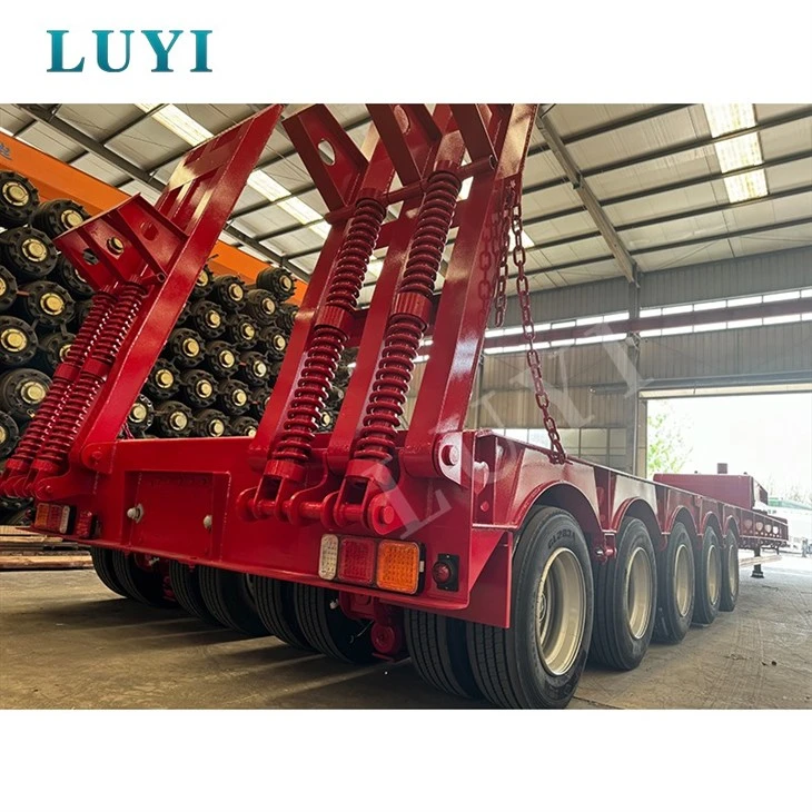 Five-wire Ten-axis Gooseneck Low Flat Semi-trailer price
